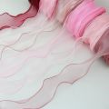 (25 yards/5 yards )55mm Wave Silk Organza ribbon Bow material for hair ornament gift wrapping decoration lace ribbons. 
