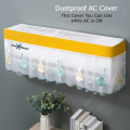 Air Conditioning Dust Cover Embroidered Split AC Cover Air Conditioner Protective Cover With Elastic Fixing Belt For Home. 