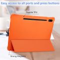 Case Samsung Galaxy Tab S7 11" SM-T870 T875 S6 lite 10.4" P610 P615 Ultra Slim Leather Stand Cover Silicone Fashion Android Mobile Accessories Tablet Silica gel casing creative cases. 