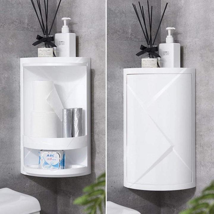 Corner Storage Shelf,Womdee Creative Rack-Bathroom Shelf Rotating