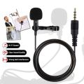 Lapel Collar mic 1.5m Wired Dynamic Voice Recording Microphone for Singing YouTube Smartphones Condenser Lavalier Mike for Online Classes Travel Videos Vlog Mobile Phone Mic. 