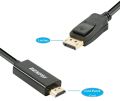 Display Port to HDMi cable , DP to HDMi 1.8 meter cable , 4k supported One way only DP to HDmi.. 