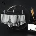 Sunnyheart Soft Boxer Underwear Men's Breathable Mid-waist Boxer Shorts Comfortable Ribbed Underwear for Men Basic Design Men Underwear. 