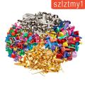 [Thunder] Metal Mini Brads Split Pin Nail Round Pinwheel DIY Paper Fastener. 