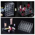 24 Grid Plastic Lipstick Transparent Jewelry Storage Box Makeup Organizer Holder. 