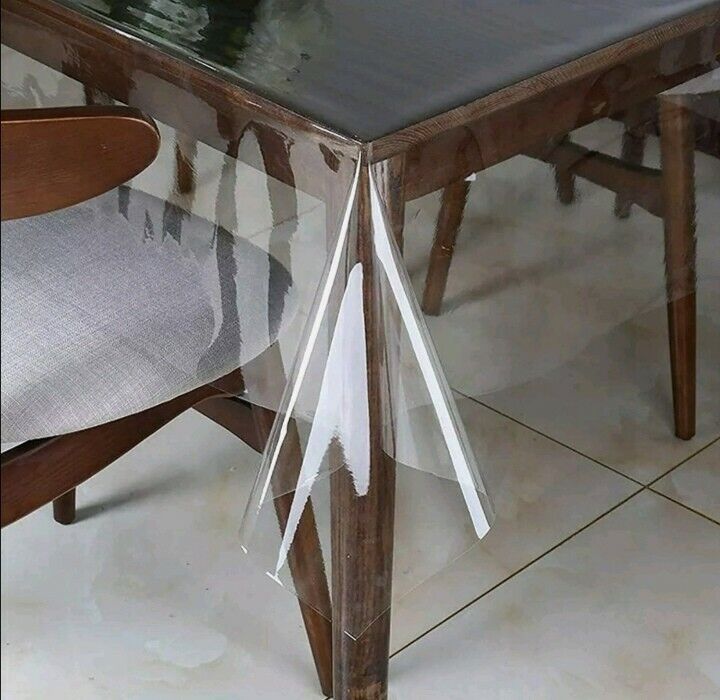 Plastic sheet, suitable for office table, dining table, coffee table Protector Waterproof Transparent Sheet Table Cover , Table top kitchen Decoration