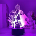 One Piece Zoro Luffy Nami Anime Night Lights Action Figure 3D LED Color Changing Toys Doll Usopp Sanji Chopper Hancock Xmas Gift. 