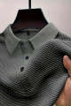 London Bridge - Bubble Texture Polo Shirt for Men - Charcoal. 