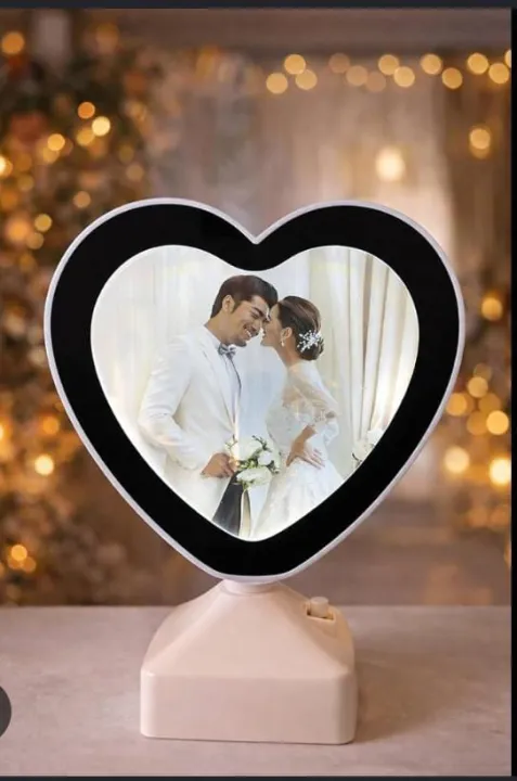 Led Magic Photo Frame mirror Heart shape for custom gift box in Karachi