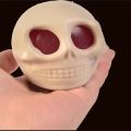 jeansame 1/2PCS Skull Relief Toy New Skull Squeeze Balls Squishy Horror Skull Stress Relief Toy Simulation Skull Pump Tricky Prank. 