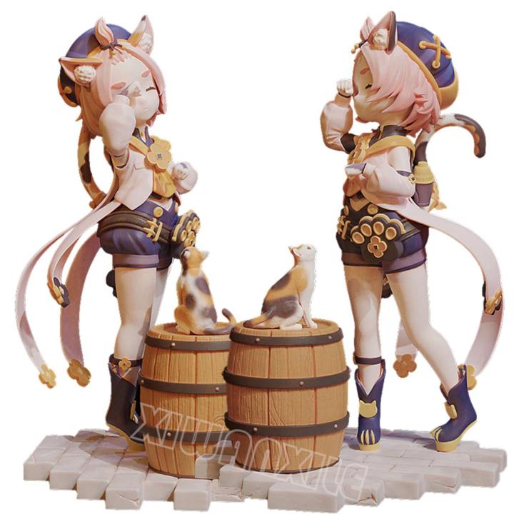 2024 17cm Genshin Impact Diona Katzlein Anime Figure Genshin Impact Paimon/Klee Action Figure Diona Katzlein Figurine Model Doll Toys Revien Meiuazo
