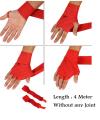 Hand wrap boxing bag mma hand wrap wrist grip gloves training Bandage punching Red 1 Pair. 