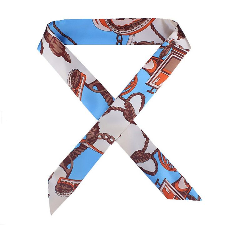 Parsimonious Twilly Scarf 91-104# Ladies' Twilly Ribbon Bag Tied Handle Bag Twilly Small Scarf 104 Colors 90*4cm WJ1033