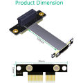 PCIE X1 Riser Cable Dual 90 Degree Right Angle PCIe 3.0 X1 to X1 Extension Cable 8Gbps PCI Express 1X Riser Card - 10CM. 
