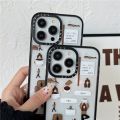 [All you need is coffee]CASETIFY Acrylic Phone Case compatible For iPhone 15 Pro MAX 11 12 13 14 Pro MAX Coffee girl TPU border transparent shockproof phone protect cover. 