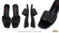 Women Trendy Casual Slip On Flats – Elegant Stone Work Strap Sandals – Comfortable Lightweight Summer Collection. 
