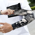 AgoniAiueiA Seamless ice silk sleeves, outdoor sports tattoo sleeves, flower arm tattoos, sun protection sleeves, arm guards, Korean cycling. 