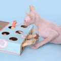 Cat Toy Chase Hunt Mouse Cat Game Box 3 In 1 With Scratcher Funny Cat Stick Cat Hit Gophers Interactive Maze Tease Toy 2021 NEW. 
