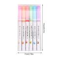 Designer Linear Roller Curve Highlighter Pens Set (Pack of 6 Pens) Colored Cute Outline Curve Highlighters Pens, Cool Pens For Kids And Adults, Highlighter Pens For Study, Drawing, Office Use, Card-decorating. 