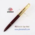 Gold Cap Luxury Style Refillable Fountain Pen ( Pack of 3 )-Premium Quality Sleek Design Slim Fountain Pen , Office & School Stationery Gifts. 