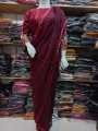 Ladies Sequence Embroidery Blouse with Petticoat and Pearls Attached Saree. 
