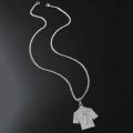 HNSP Cristiano Ronaldo 7 Messi 10 Jersey Full Zircon Pendant Chain Necklace For Men Boy Soccer Fans Hip Hop Jewelry accessories. 