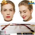 Optical Three Piece Glasses  +1.50 Eye Sight Reading Glasses - Rimless Frame - With Case. 