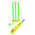 Premium Sports Cricket Bat Cricket Ball with Wicket Set for Kids 500 Gram Yellow. 