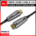 SpeedX HDMI Cable 4k - 9 meters Fiber HDMI Cable 2.0 AOC (Acive Opical Cable). 