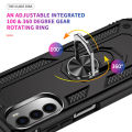 Lereach For Motorola MOTO G52 Mobile Phone Case TPU+PC Hard Ring Car Ring Bracket Shockproof Back Cover. 
