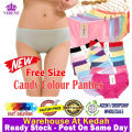 Plus Size Women Panties Size XL Candy Color Bamboo Fiber Ladies Panty Women Underwear Low Waist Inner Wear Seluar Dalam Wanita 大码女士内裤 糖果色低腰内搭 Ready Stock 021164. 