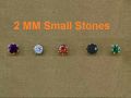 Real Silver (chandi) Nose Pin with Multicolor Small (2 MM) Stones For Women. 