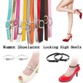 Wholesal Adjustable Shoe Accessories Locking High Heels Anti-skid Straps Bundle Shoelace Ankle Tie Strap Band. 
