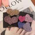 Tiktok Hot Super Beautiful Heart Rhie Side Bangs Broken BB Headwear Children's Flash Dia Love Hair Clip. 