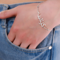 Custom Arabic Letter Name Bracelets For Women Gold Color Stainless Steel Customized Bracelet Personalized Jewelry Wrist Chain. 