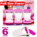 Women Razor Blade Hair Removal Disposable blades 6 PC Safety Stainless blade Shaving Razor Shaver Hair Remover for Girls. 
