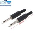 6.35mm 1/4 Inch Mono Audio Male Jack Plug Sound Mic Connector Electric Wire Terminals Adapter. 