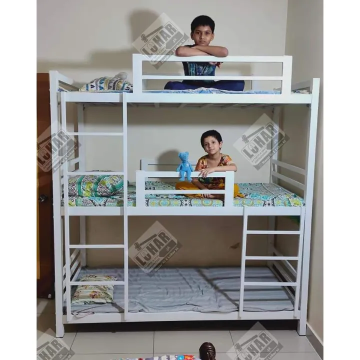 Triple%20Storey%20Bunk%20Bed%20Metal%20Frame%20/%20Space%20Saving%20Loft%20Over%20Bed%20/%20Triple%20Dacker%20Iron%20Bunker%20Bed%20-%20Image%202
