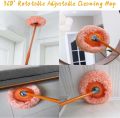 360° Rotatable Adjustable Cleaning Mop, Extendable Wall Cleaning Mop For Bathroom Floor Wall Bed Bottom. 