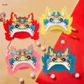 Chinese Dragon Hat New Year Party Cute DIY Craft dimensional Dragon Head Hat. 