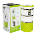 3 Layer Lunch Box Stainless Steel Tiffin Hot Box For office school. 