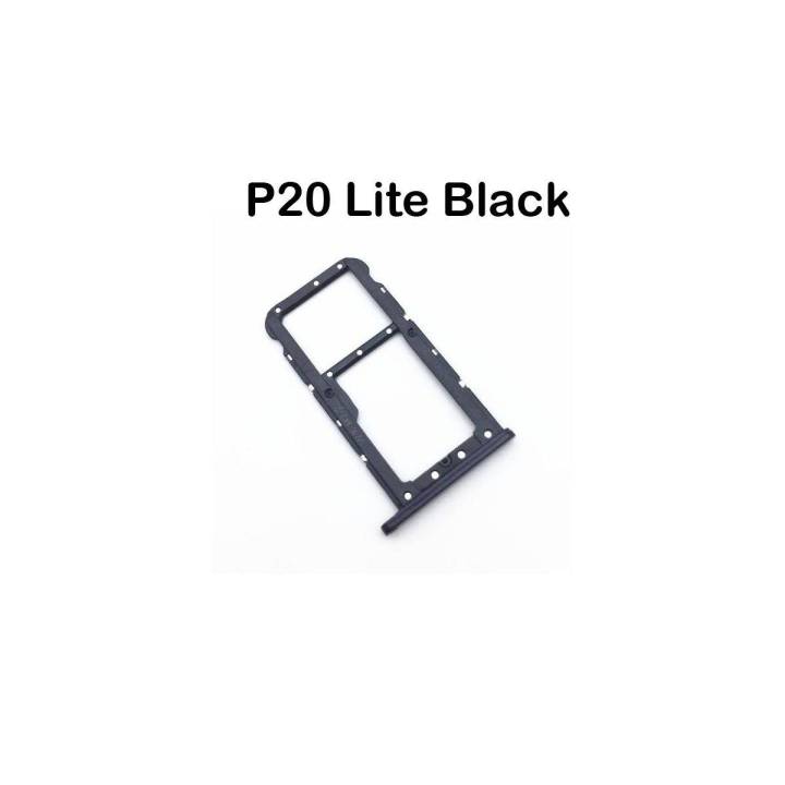 Huawei P20 Lite Black Sim Card Tray And Micro SD Card Slot Holder