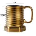 Screw Shape Ceramic Coffee Mugs Porcelain. 