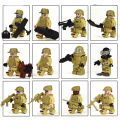 12PCS SWAT Marines Police Warrior legoingly Minifigures Building Blocks Compatible Lego Dolls with Accessories Figures Brown Dog Children Cartoon Characters Toy Boys Gifts. 