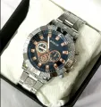 Pack of 2 Watches for Men Stainless Steel Strap Quartz Watch Business and Casual Style with Calendar and Luminous Dial Multiple Colors. 