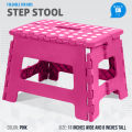 Folding Step Stool Holds Up to 136 Kg - Lightweight Plastic Foldable Step Stool for Kitchen, Bathroom & Living Room. 