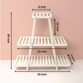 3-Tier Wooden Plant Stand Shelf Rack for Flower Pots – Durable Solid Wood, Easy Assembly (Wooden Finish). 