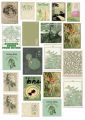 Green aesthetic stickers A5 uncut | journaling , Plant , Nature Tropical, Boho, Vintage  stickers | mobile laptop phone decoration. 