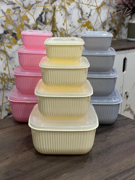 Pack Of 4 Storage Boxes, Kitchen Storage, Multi Size And Color | Daraz.pk