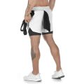 Men's Double Layer Fitness Shorts Men Fitness Gym Training 2 in 1 Sports Shorts Quick Dry Workout Jogging Double Deck Summer. 